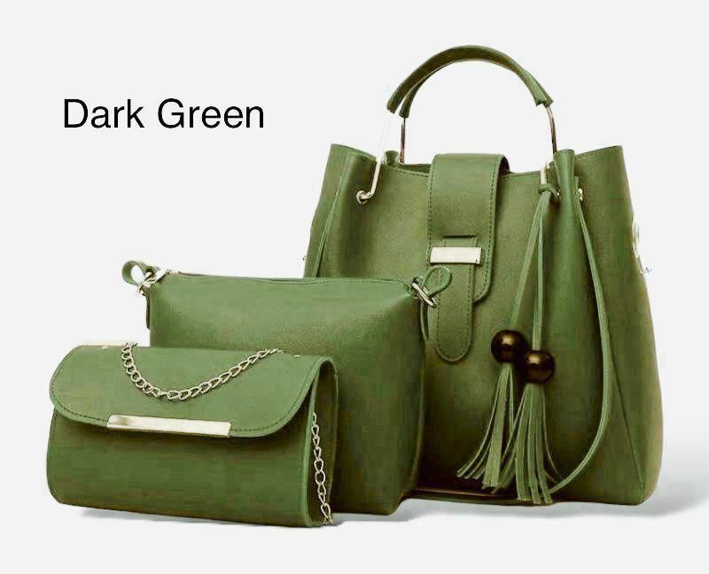 Stylish Three-Piece Handbag and Wallet Set for Women