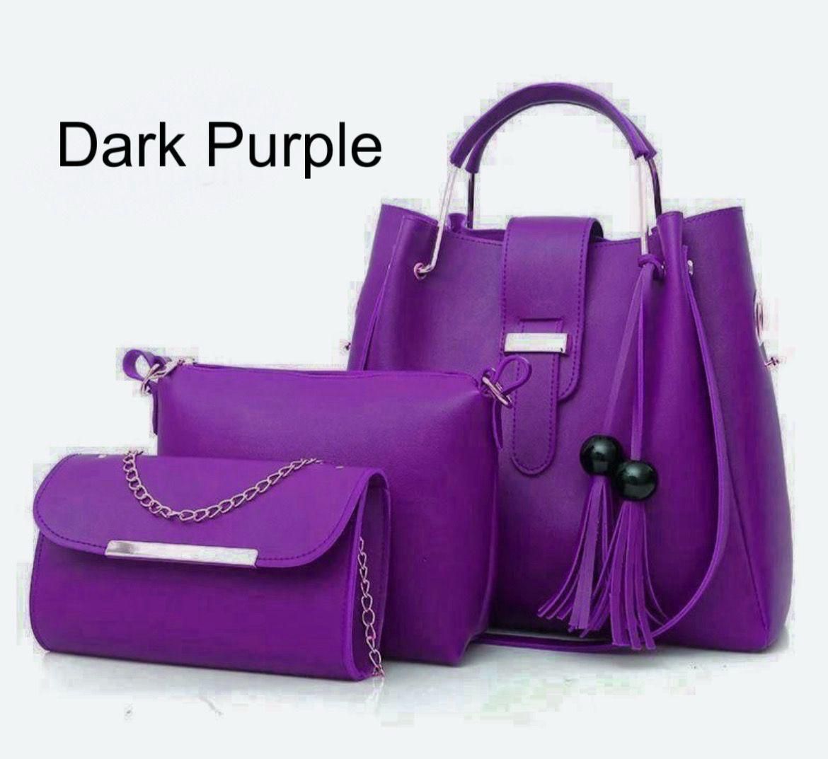 Stylish Three-Piece Handbag and Wallet Set for Women