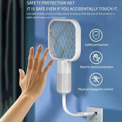 Mini USB Electric Mosquito Racket, Rechargeable Summer Fly Swatters Trap